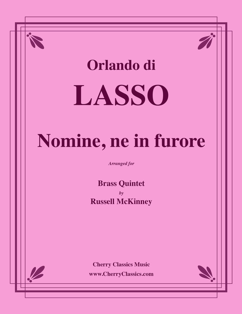 Lasso - Domine, ne in Furore for Brass Quintet