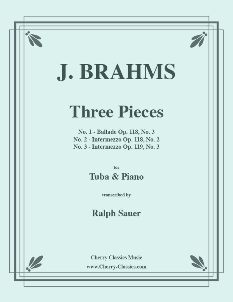 Brahms - Three Pieces for Tuba or Bass Trombone and Piano - Cherry Classics Music