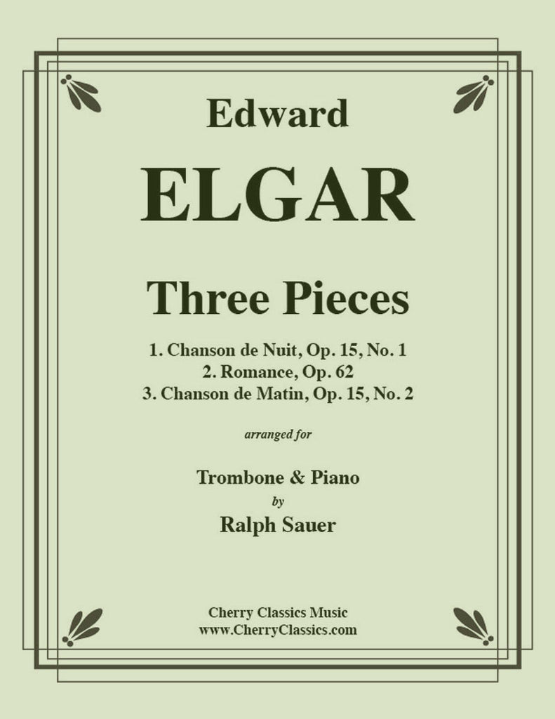 Elgar - Three Pieces for Trombone and Piano - Cherry Classics Music