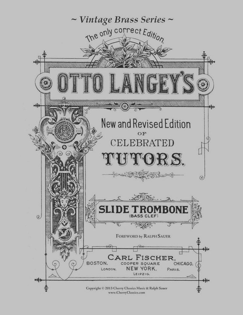 Langey - Method for Slide Trombone in B-flat - Cherry Classics Music