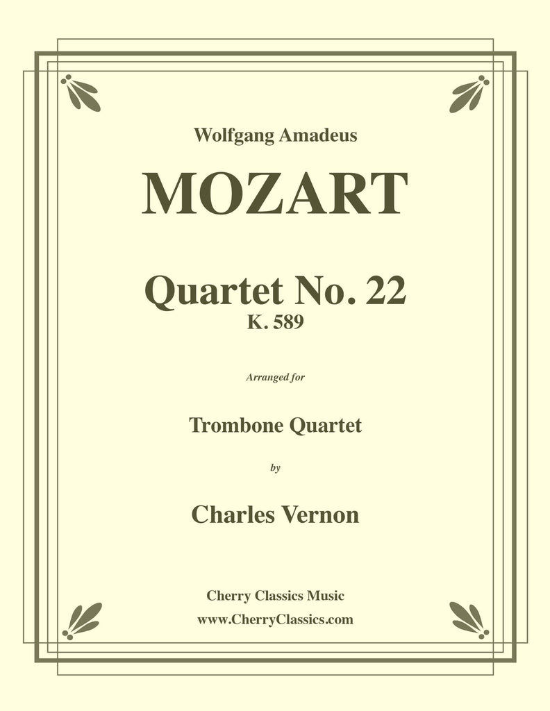 Mozart - Quartet No. 22, K. 589 in B-flat for Trombone Quartet - Cherry Classics Music