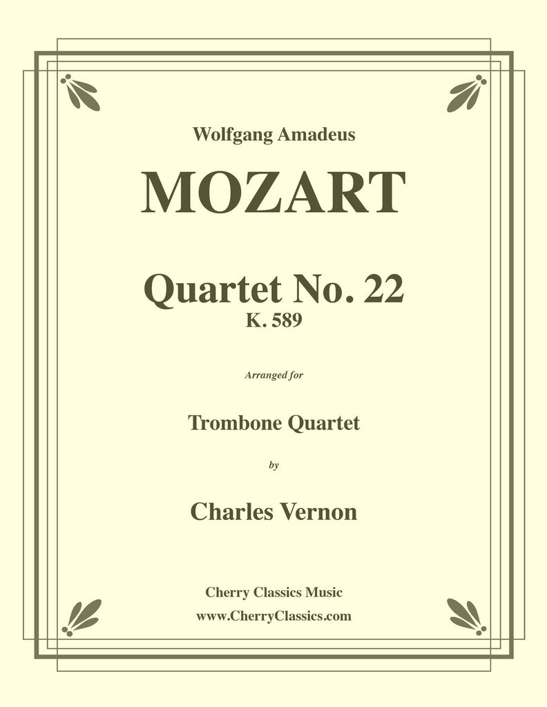 Mozart - Quartet No. 22, K. 589 in B-flat for Trombone Quartet - Cherry Classics Music