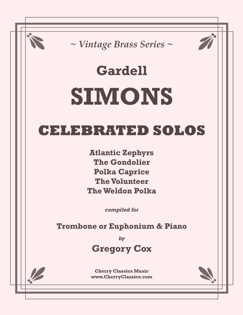 Simons - Celebrated Solos for Trombone or Euphonium and Piano - Cherry Classics Music