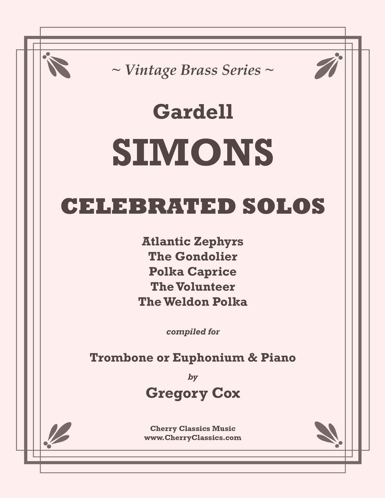 Simons - Celebrated Solos for Trombone or Euphonium and Piano - Cherry Classics Music