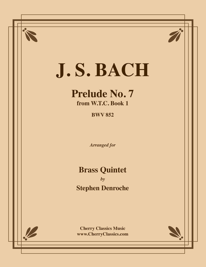 Bach - Prelude No. 7 from WTC Book 1, BWV 852 for Brass Quintet - Cherry Classics Music