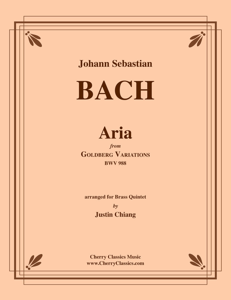 Bach - Aria from Goldberg Variations BWV 988 for Brass Quintet - Cherry Classics Music