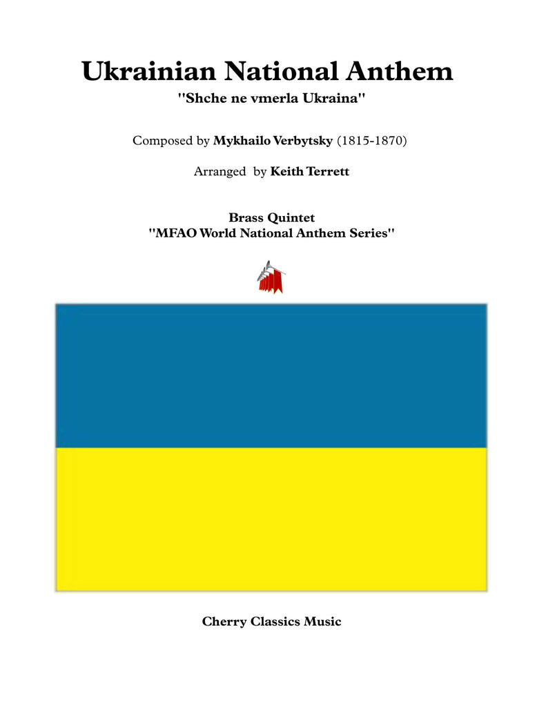 Verbytsky - Ukrainian National Anthem ''Shche ne vmerla Ukraina'' for Brass Quintet
