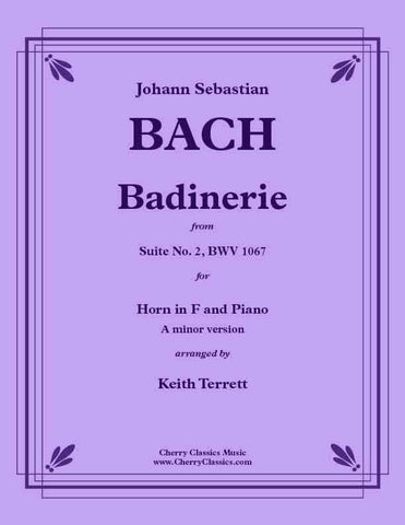 Bach - Bist du bei mir for Bass Trombone (Tuba) and Piano