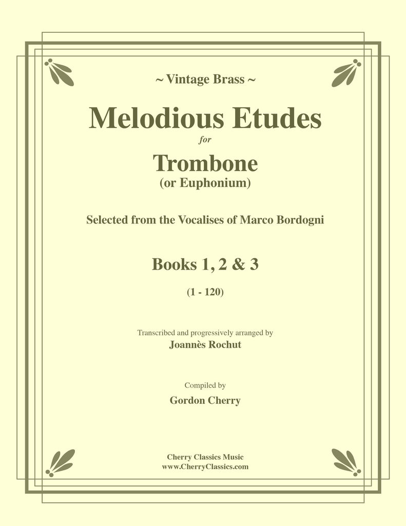 Bordogni - Rochut Melodious Etudes Books 1, 2 and 3 for Trombone or Euphonium - PDF Edition