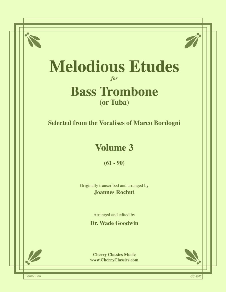 Bordogni - Melodious Etudes for Bass Trombone or Tuba, Volume 3 (61-90)