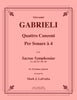Gabrieli - Quattro Canzoni Per Sonare a4 for Trombone Quartet