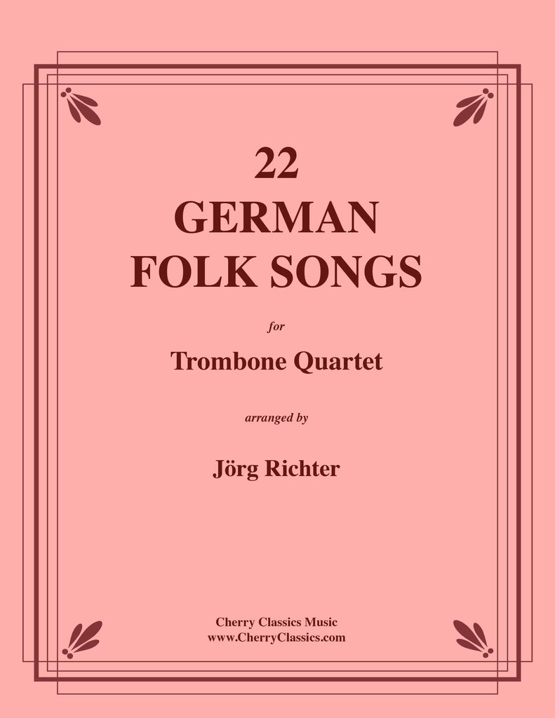 Various - 22 German Folk Songs for Trombone Quartet - Cherry Classics Music