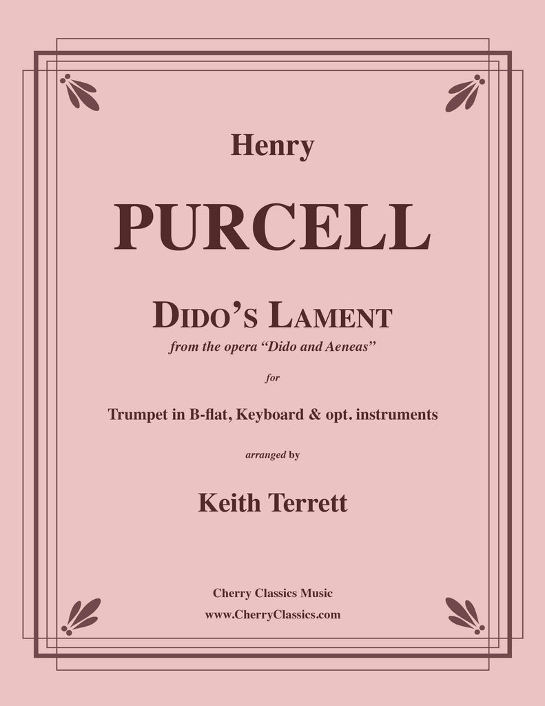 Purcell - Dido's Lament for Trumpet in B-flat, Harpsichord/Keyboard, & opt. Guitar/Lute/Bass