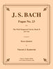 Bach - Fugue No. 23, BWV 892 from The Well-Tempered Clavier, Book II for Brass Quintet
