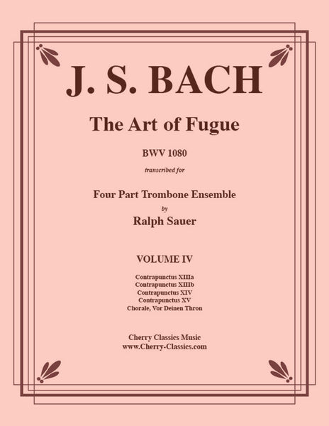 Trombone　Cherry　Ensemble　of　for　Part　Fugue,　Bach　1080　Four　Art　–　Classics　BWV　Volume　Music