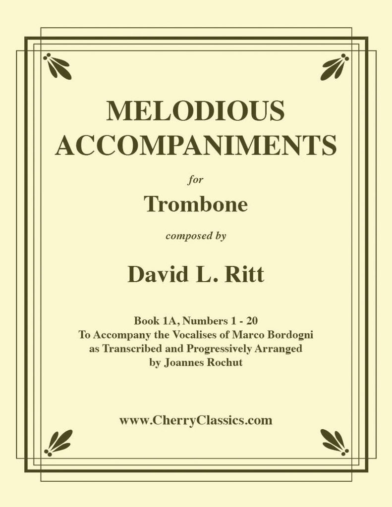 Bordogni - Melodious Accompaniments for Trombone or Euphonium with recording - Volume 1A (1-20) - Cherry Classics Music