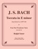 Bach - Toccata in E minor from Partita No. 6, BWV 830 for Four Part Trombone Choir - Cherry Classics Music