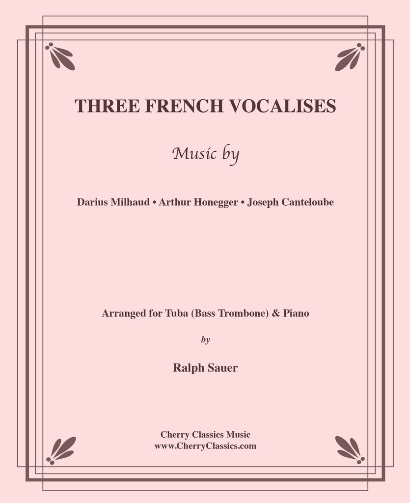 Various - Three French Vocalises for Tuba or Bass Trombone & Piano - Cherry Classics Music