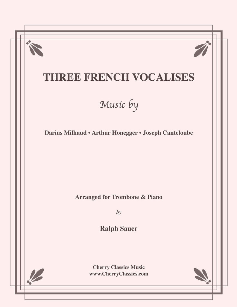Various - Three French Vocalises for Trombone & Piano - Cherry Classics Music