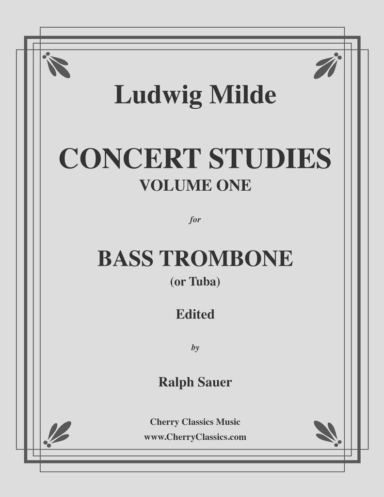 Milde - Concert Studies for Bass Trombone or Tuba, Volume 1 - Cherry Classics Music