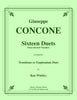 Concone - Sixteen Duets from selected Vocalises for Trombone or Euphonium, Volume 1 adapted by Ran Whitley - Cherry Classics Music