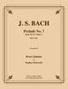 Bach - Prelude No. 7 from WTC Book 1, BWV 852 for Brass Quintet - Cherry Classics Music