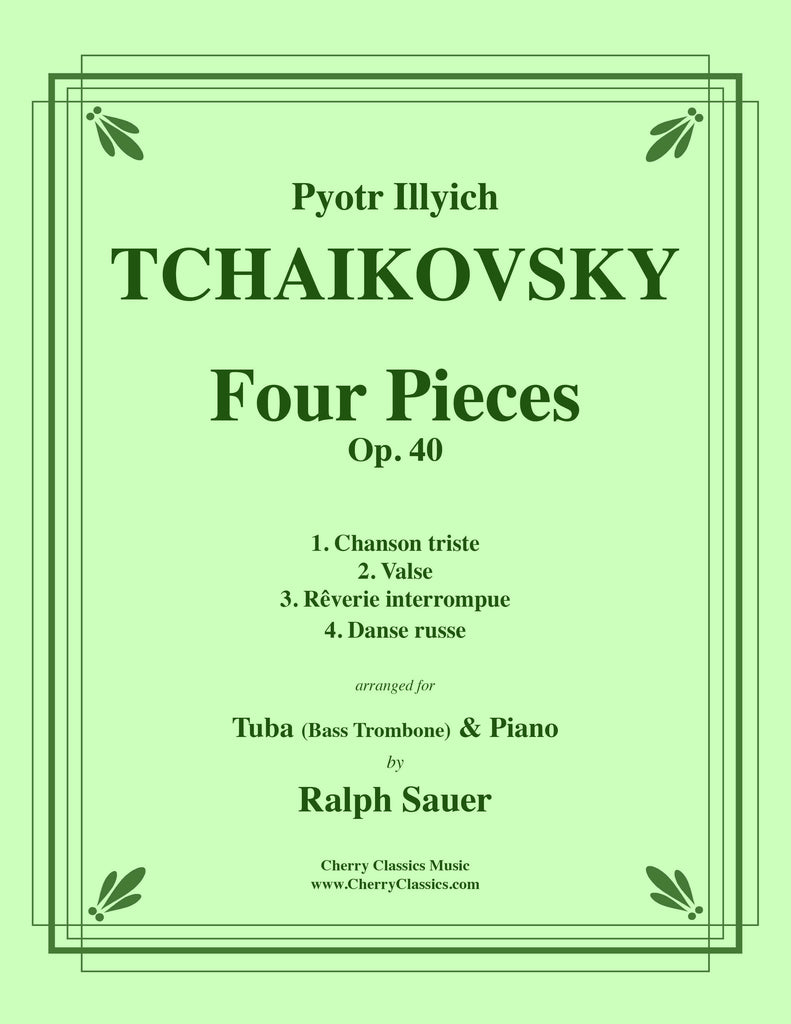 Tchaikovsky - Four Pieces Op. 40 for Tuba or Bass Trombone and Piano - Cherry Classics Music