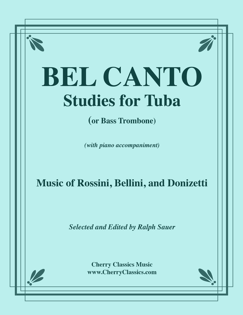 Various - Bel Canto Studies for Tuba or Bass Trombone with Piano accompaniment - Cherry Classics Music