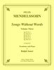 Mendelssohn - Songs Without Words, Volume Three for Trombone and Piano